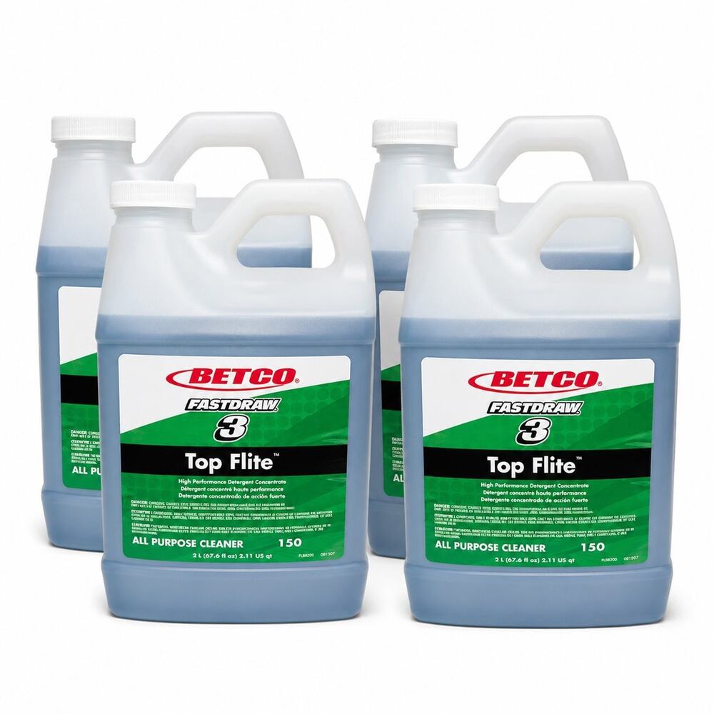 Betco FastDraw 3 Top Flite 150 Cleaner Concentrate 2L Bottle Case of 4